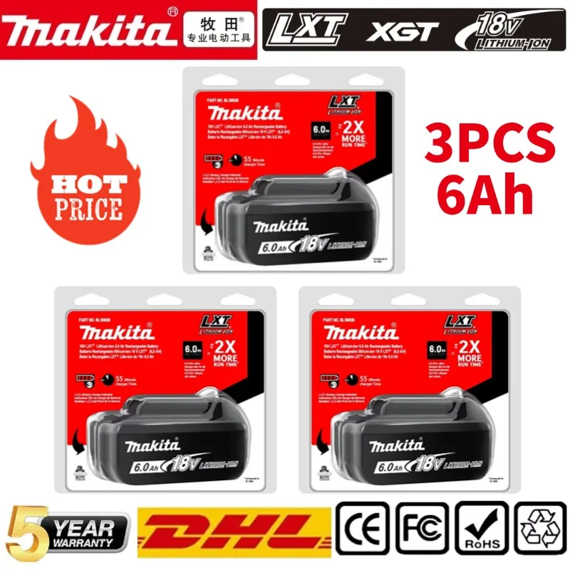 【 Fast Delivery】Original Makita 18v Battery BL1815 BL1840 BL1830 BL1860 BL1850B Replacement Power Tool Batterie,Large capacity
【 Fast Delivery】Original Makita 18v Battery BL1815 BL1840 BL1830 BL1860 BL1850B Replacement Power Tool Batterie,Large capacity