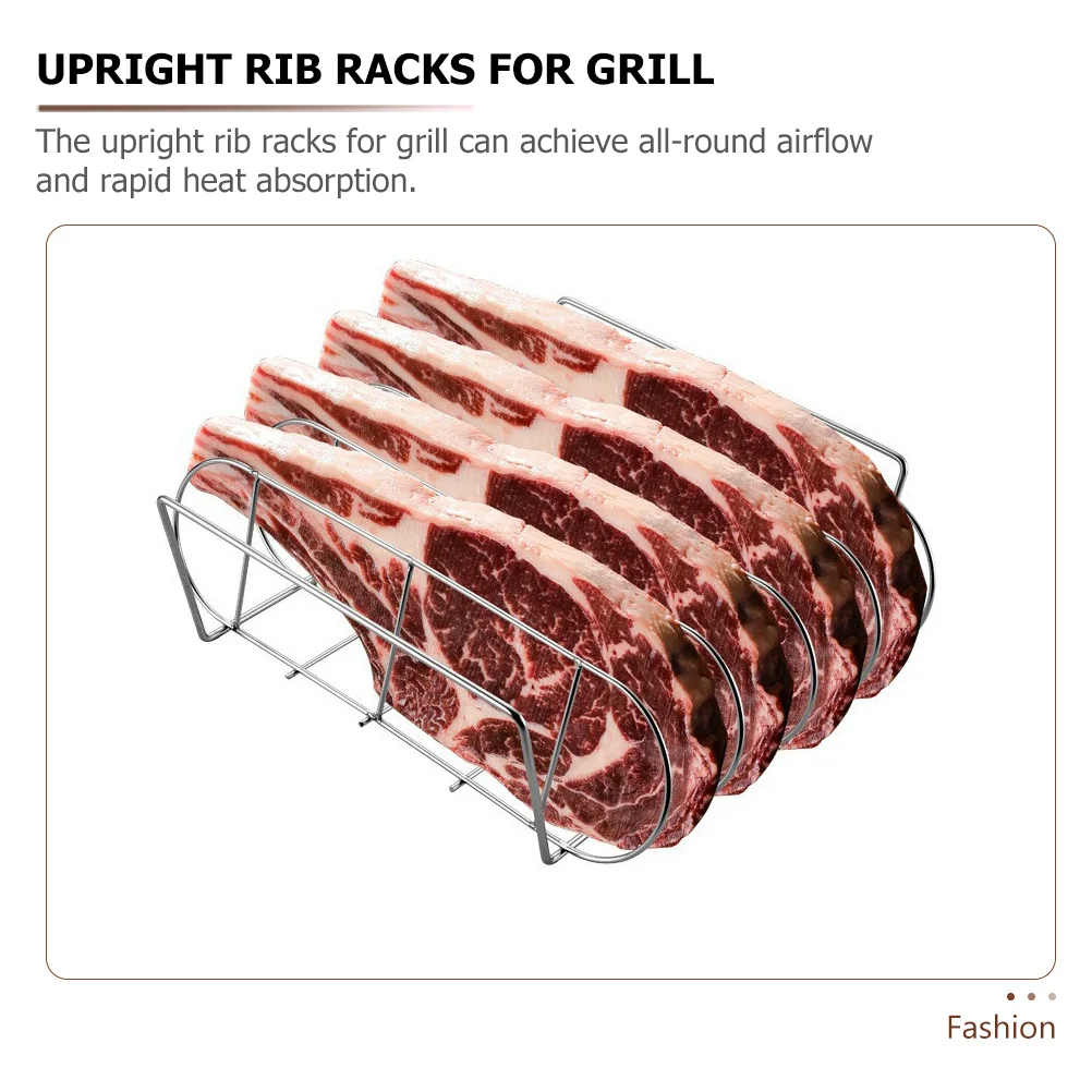 Stainless Steel Rib Rack Portable Durable Non-Stick Barbecue Grill Stand Beef Rib Shelf Outdoor Bbq Tool Steak Grilling Rack
Stainless Steel Rib Rack Portable Durable Non-Stick Barbecue Grill Stand Beef Rib Shelf Outdoor Bbq Tool Steak Grilling Rack