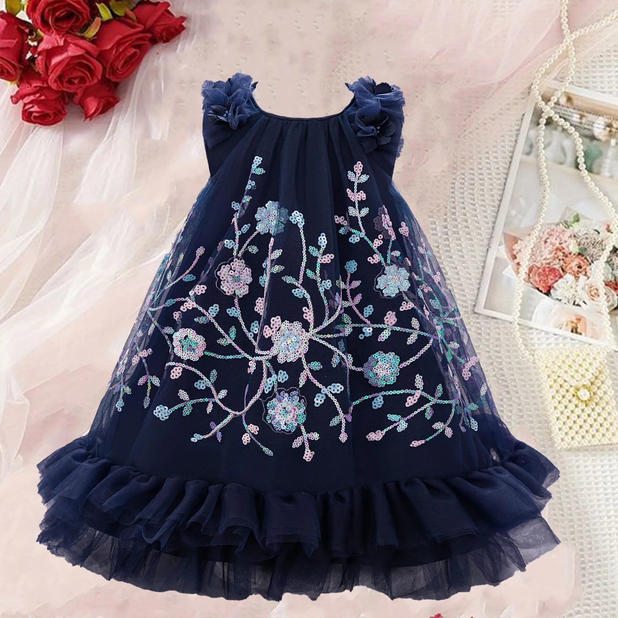 Girls Flower Embroidery Party Tutu Dresses Kids Lace Birthday Baptism Clothes Young Girl Fashion Floral Dress Princess Gown Wear
Girls Flower Embroidery Party Tutu Dresses Kids Lace Birthday Baptism Clothes Young Girl Fashion Floral Dress Princess Gown Wear