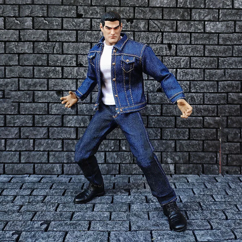 Three-piece 1/12 Scale Men's Figure Accessory Denim Jeans T-shirt Jacket Clothes Set for 6 inches Uncle Wolf Action Figure
Three-piece 1/12 Scale Men's Figure Accessory Denim Jeans T-shirt Jacket Clothes Set for 6 inches Uncle Wolf Action Figure