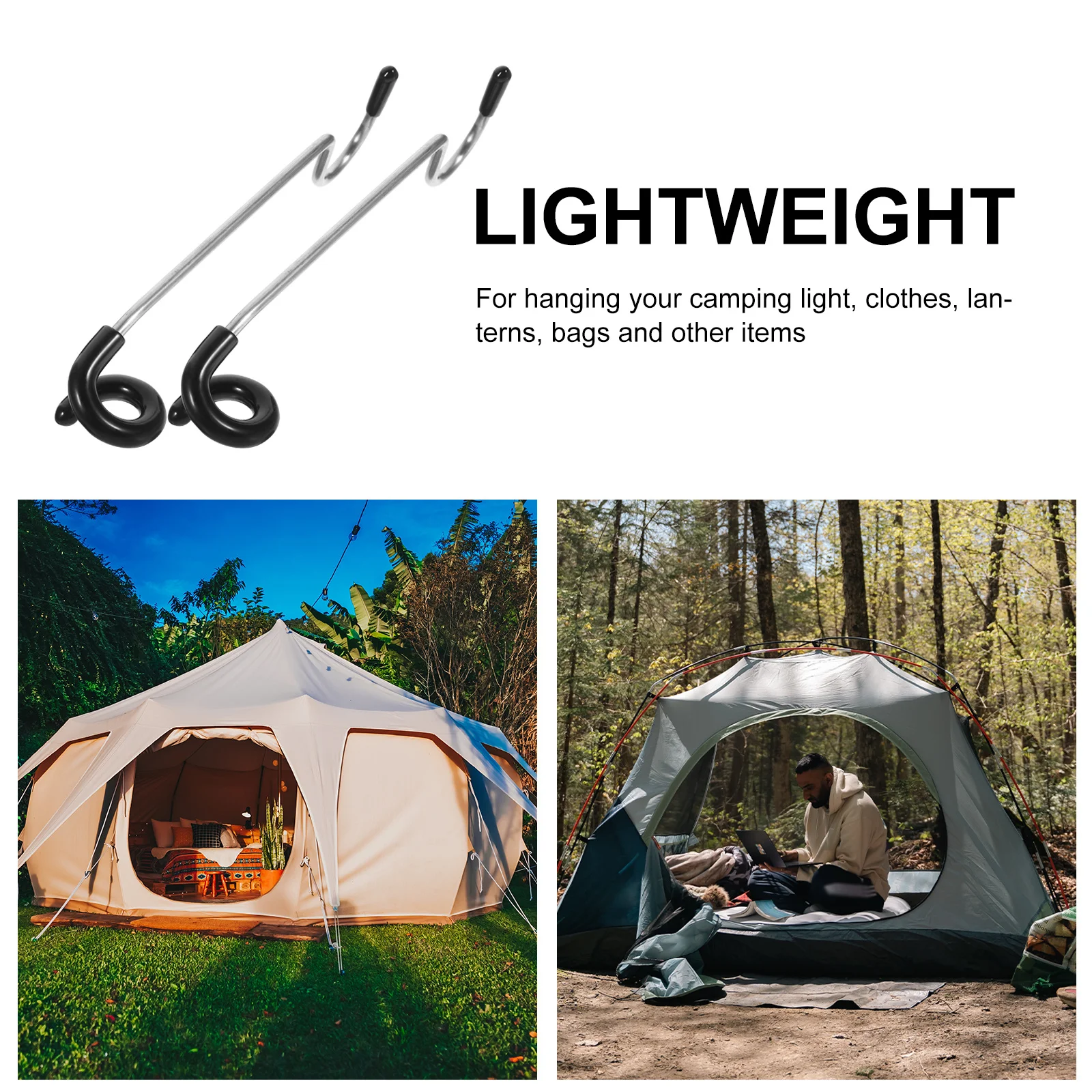 3Pcs Stainless Steel Camping Light Hooks Rubber Sleeve Outdoor Tent Lamp Hangers Lightweight Portable Anti-Skid Tree Branch
3Pcs Stainless Steel Camping Light Hooks Rubber Sleeve Outdoor Tent Lamp Hangers Lightweight Portable Anti-Skid Tree Branch