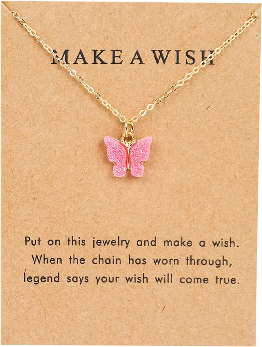 Colorful Acrylic Butterfly Pendant Necklace Boho Adjustable Retro Insect Chain for Women
Colorful Acrylic Butterfly Pendant Necklace Boho Adjustable Retro Insect Chain for Women