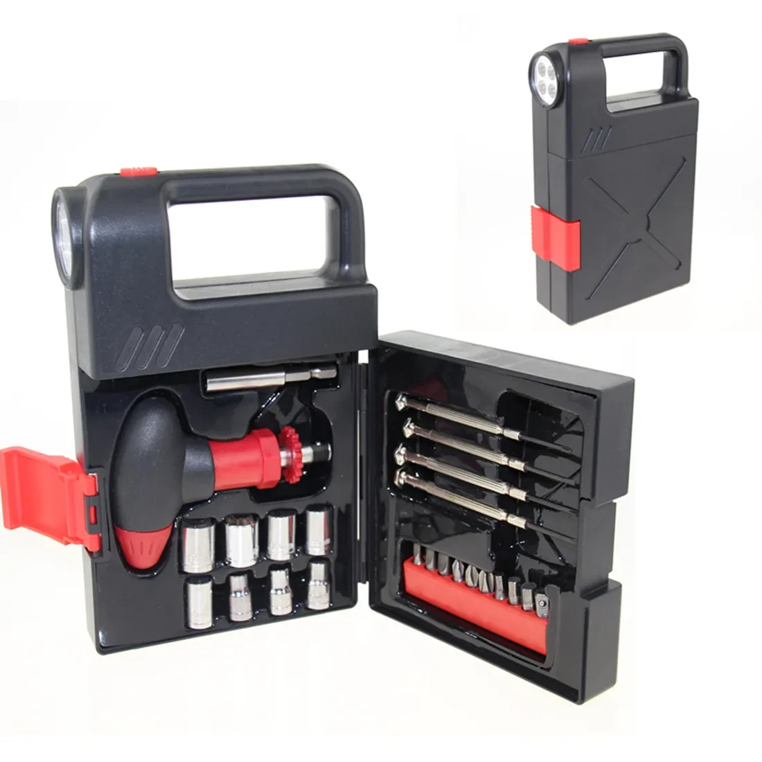 Portable light flashlight toolbox set 24-piece LED tool light set Dry battery flashlight toolset
Portable light flashlight toolbox set 24-piece LED tool light set Dry battery flashlight toolset