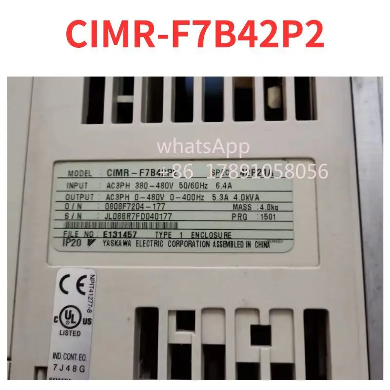 90% new CIMR-F7B42P2 frequency converter tested OK 
90% new CIMR-F7B42P2 frequency converter tested OK