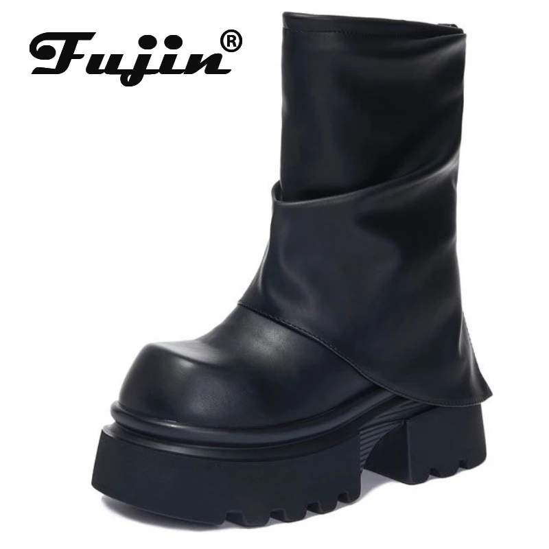Fujin 12 см из коровьей натуральной кожи, весенние женские туфли на танкетке на платформе, осенние модные ботильоны в британском стиле, обувь без шнуровки
Fujin 12 см из коровьей натуральной кожи, весенние женские туфли на танкетке на платформе, осенние модные ботильоны в британском стиле, обувь без шнуровки