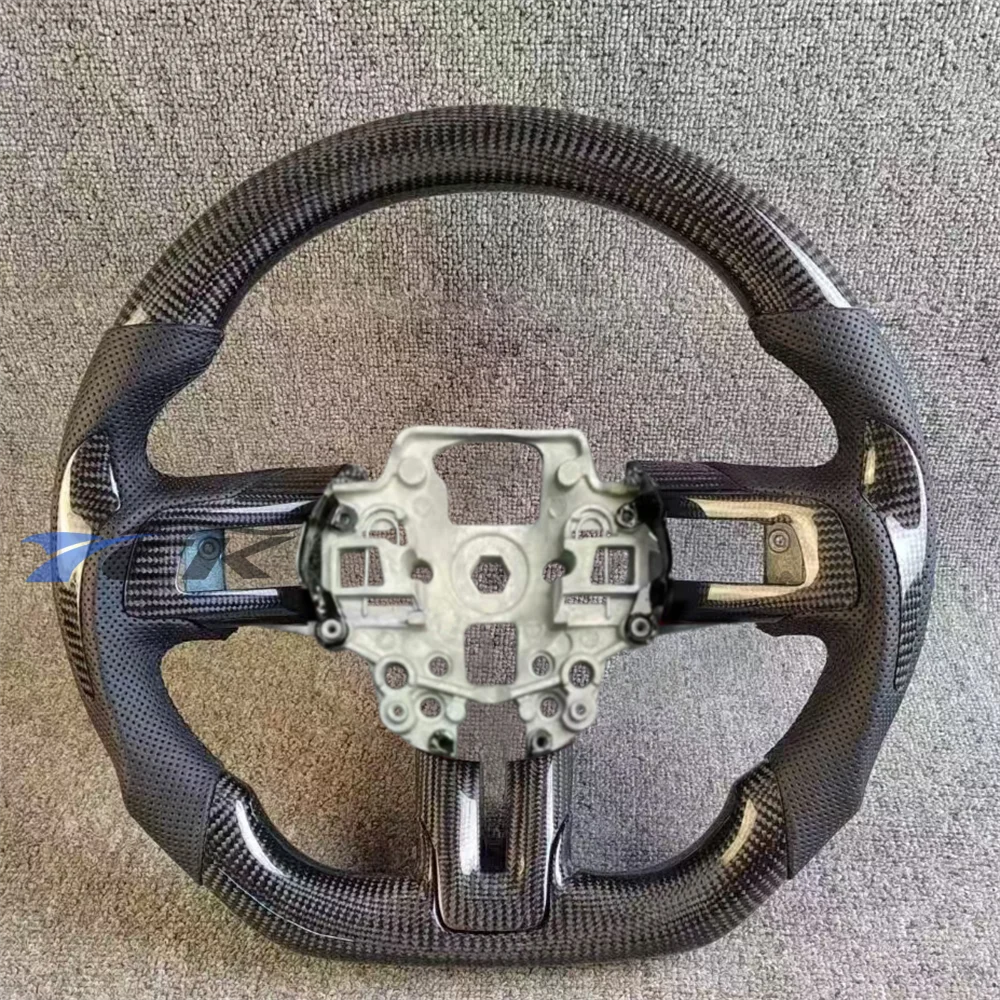 Custom Carbon Fiber Black Leather Steering Wheel for 2018 2019 2020 Ford Mustang car accessories
Custom Carbon Fiber Black Leather Steering Wheel for 2018 2019 2020 Ford Mustang car accessories