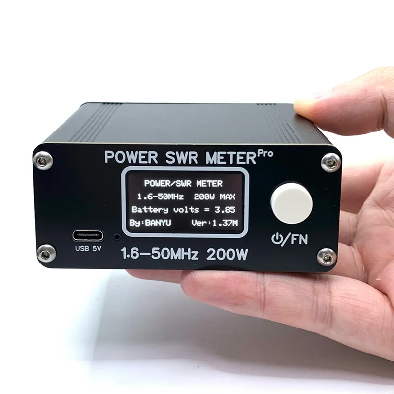 AF89-200W 1.6-50Mhz Shortwave Power SWR Meter Stand Wave Meter PWR SWR Meter With 1.29 Inch OLED Screen For HAM Radio
AF89-200W 1.6-50Mhz Shortwave Power SWR Meter Stand Wave Meter PWR SWR Meter With 1.29 Inch OLED Screen For HAM Radio