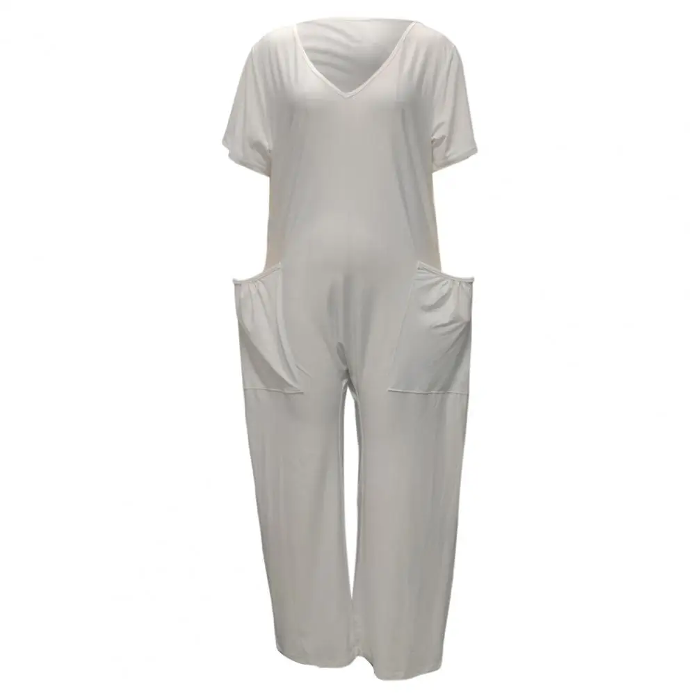 Casual Jumpsuit Versatile Women's V-neck Jumpsuit Stylish Deep Crotch Design Loose Fit with Big Pockets for Casual Daily Wear
Casual Jumpsuit Versatile Women's V-neck Jumpsuit Stylish Deep Crotch Design Loose Fit with Big Pockets for Casual Daily Wear