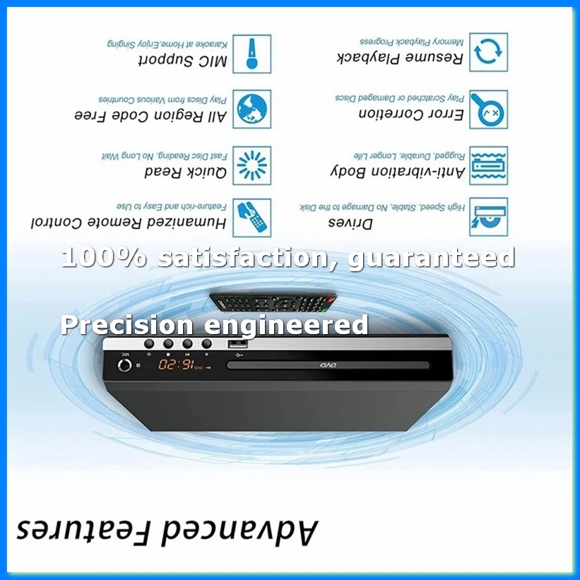 DVD Player 1080P Home DVD Player Box for TV DVD229 HD DVD Player CD-Discs Player AV Output MIC-Port US Plug-ABAM
DVD Player 1080P Home DVD Player Box for TV DVD229 HD DVD Player CD-Discs Player AV Output MIC-Port US Plug-ABAM