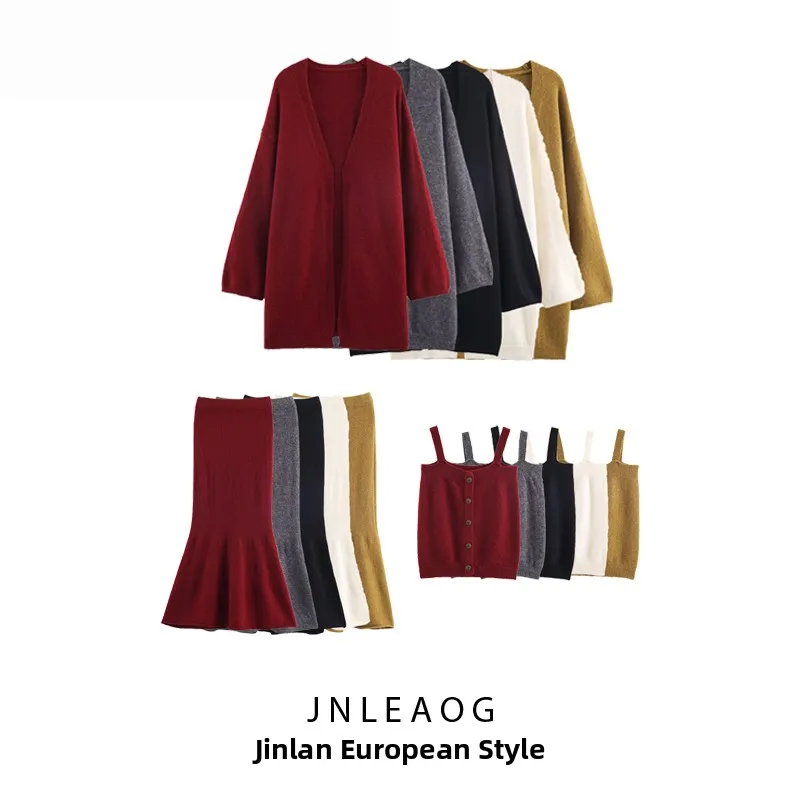 JNLEAOG, осенний новый модный вязаный женский комплект из футболки, повседневный дизайн Sle, удобный для всех сезонов
JNLEAOG, осенний новый модный вязаный женский комплект из футболки, повседневный дизайн Sle, удобный для всех сезонов