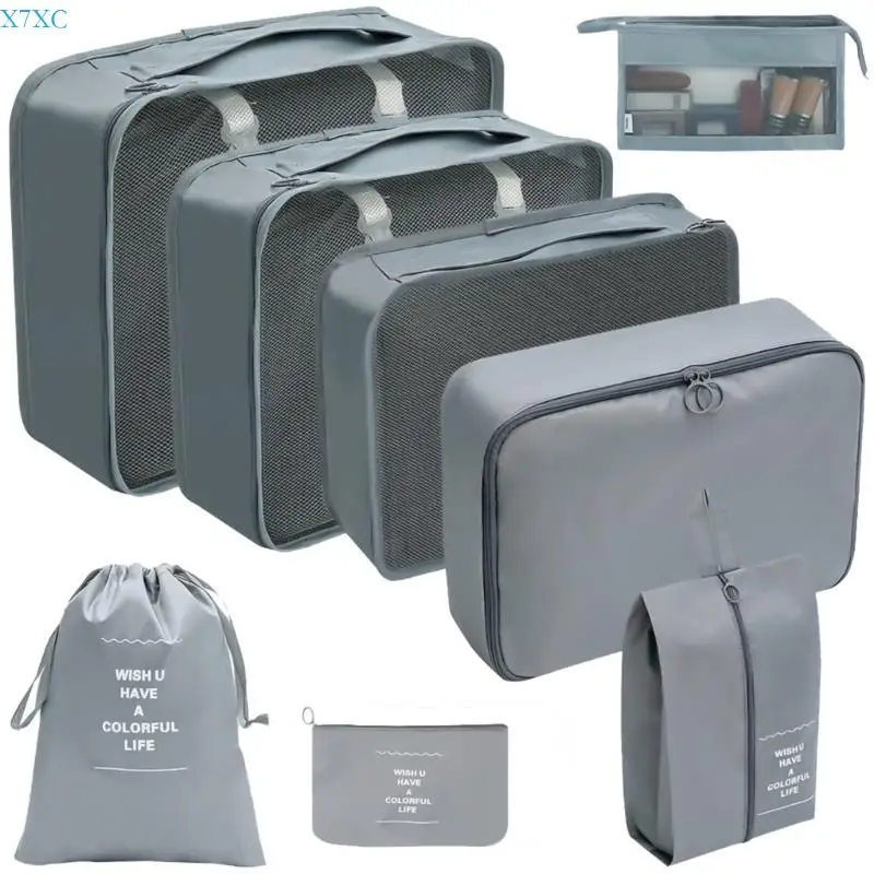 X7XC 8x Packing Cubes Set Suitcase Organiser Set Luggage Organiser Set Waterproof Packing Organisers Clothes Bag for Woman
X7XC 8x Packing Cubes Set Suitcase Organiser Set Luggage Organiser Set Waterproof Packing Organisers Clothes Bag for Woman