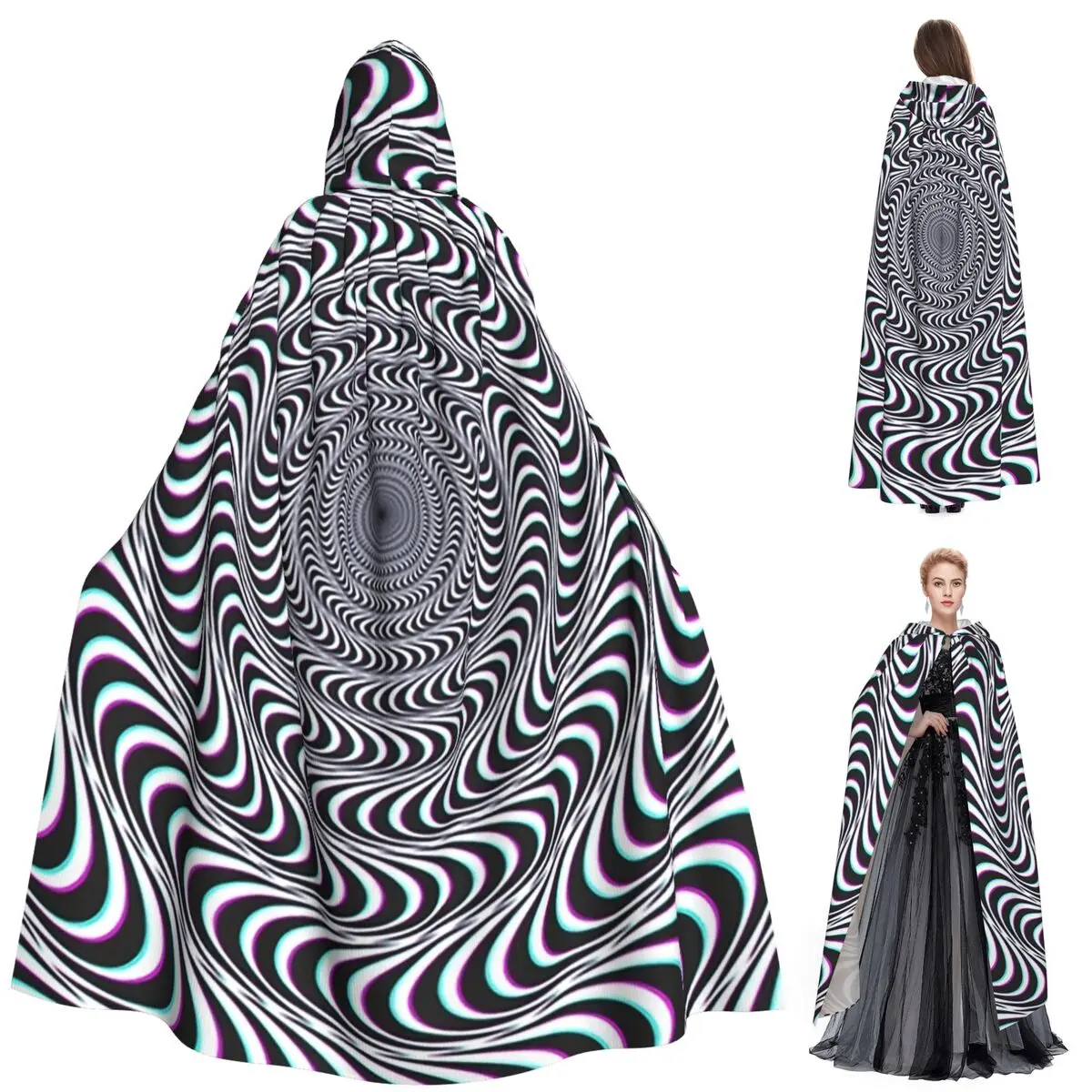 Amazing Hypnotic Optical Illusion Hypnotic Psychedelic Spiral Long Hooded Cloak Witch Medieval Costume Cosplay Cape Adult Unisex
Amazing Hypnotic Optical Illusion Hypnotic Psychedelic Spiral Long Hooded Cloak Witch Medieval Costume Cosplay Cape Adult Unisex