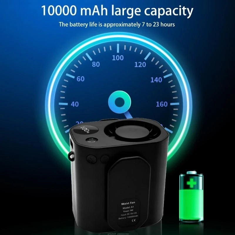 L8RE Rechargeable Waist Fan Wearable Neck and Belt Clip Fan for Camping and Travel
L8RE Rechargeable Waist Fan Wearable Neck and Belt Clip Fan for Camping and Travel