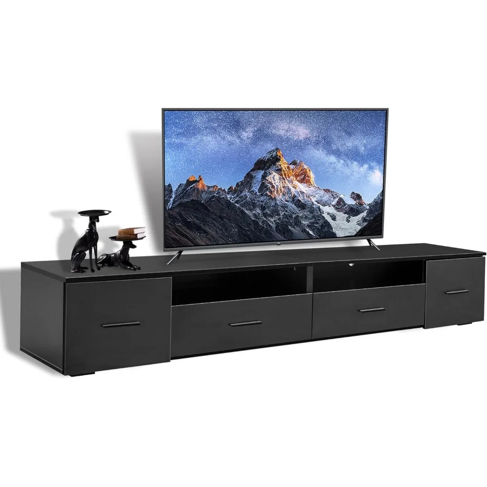 Black TV Stand for Living Room, Modern Entertainment Center Stand for TV Up to 90 Inch, Large Led TV Stand with 4 Storage Drawer
Black TV Stand for Living Room, Modern Entertainment Center Stand for TV Up to 90 Inch, Large Led TV Stand with 4 Storage Drawer