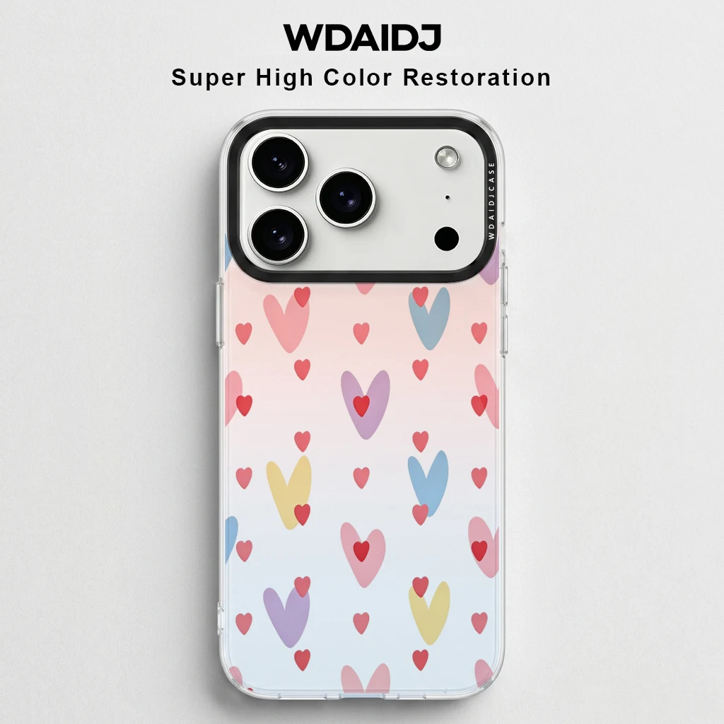 Pastel Heart Print Phone Case For iPhone 13 14 15 16 17 Anti Scratch Flexible Case In Sweet Gradient Style
Pastel Heart Print Phone Case For iPhone 13 14 15 16 17 Anti Scratch Flexible Case In Sweet Gradient Style
