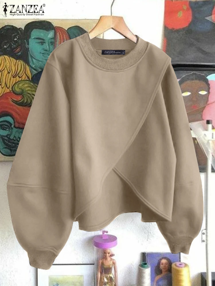 ZANZEA Korean Fashion Lantern Long Sleeve Pullovers Women Casual Solid Loose Knitted Sweatshirts Irregular Hem Round Neck Jumper
ZANZEA Korean Fashion Lantern Long Sleeve Pullovers Women Casual Solid Loose Knitted Sweatshirts Irregular Hem Round Neck Jumper