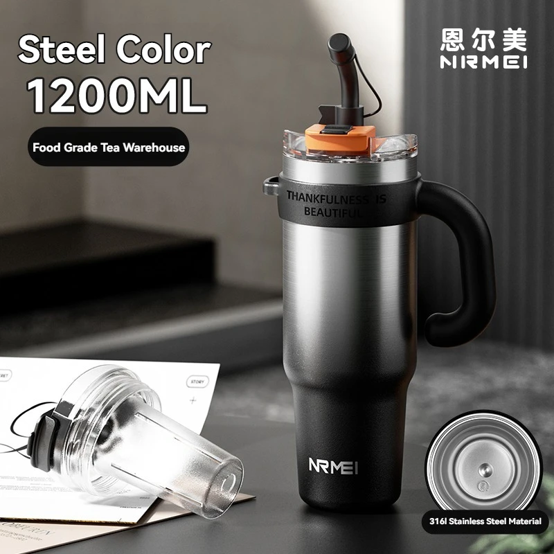 1.2L Drinkware Vacuum Flasks Thermoses Termo Water Bottle Tumbler Coffee Cup Stainless Steel With Straw Lid Insulated Mug Handle
1.2L Drinkware Vacuum Flasks Thermoses Termo Water Bottle Tumbler Coffee Cup Stainless Steel With Straw Lid Insulated Mug Handle