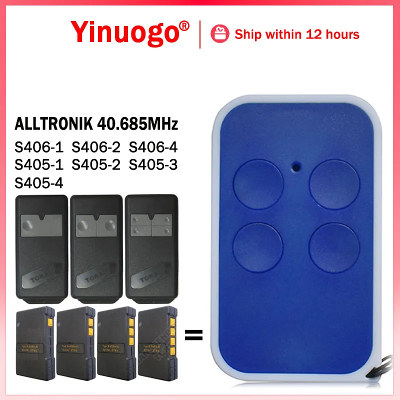 ALLTRONIK S405 S405-1 S405-2 S405-3 S405-4 S406 S406-1 S406-2 S406-4 40.685MHz Fixed Code ALLTRONIK Garage Door Remote Control
ALLTRONIK S405 S405-1 S405-2 S405-3 S405-4 S406 S406-1 S406-2 S406-4 40.685MHz Fixed Code ALLTRONIK Garage Door Remote Control
