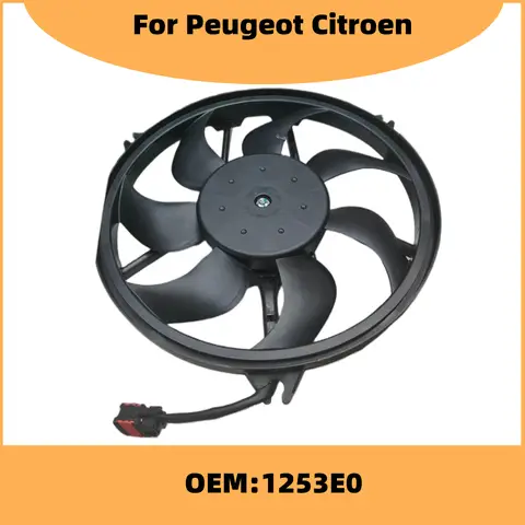 1253E0 Automotive Accessories 206 Radiator Fan For Peugeot 206 207 Citroen C2