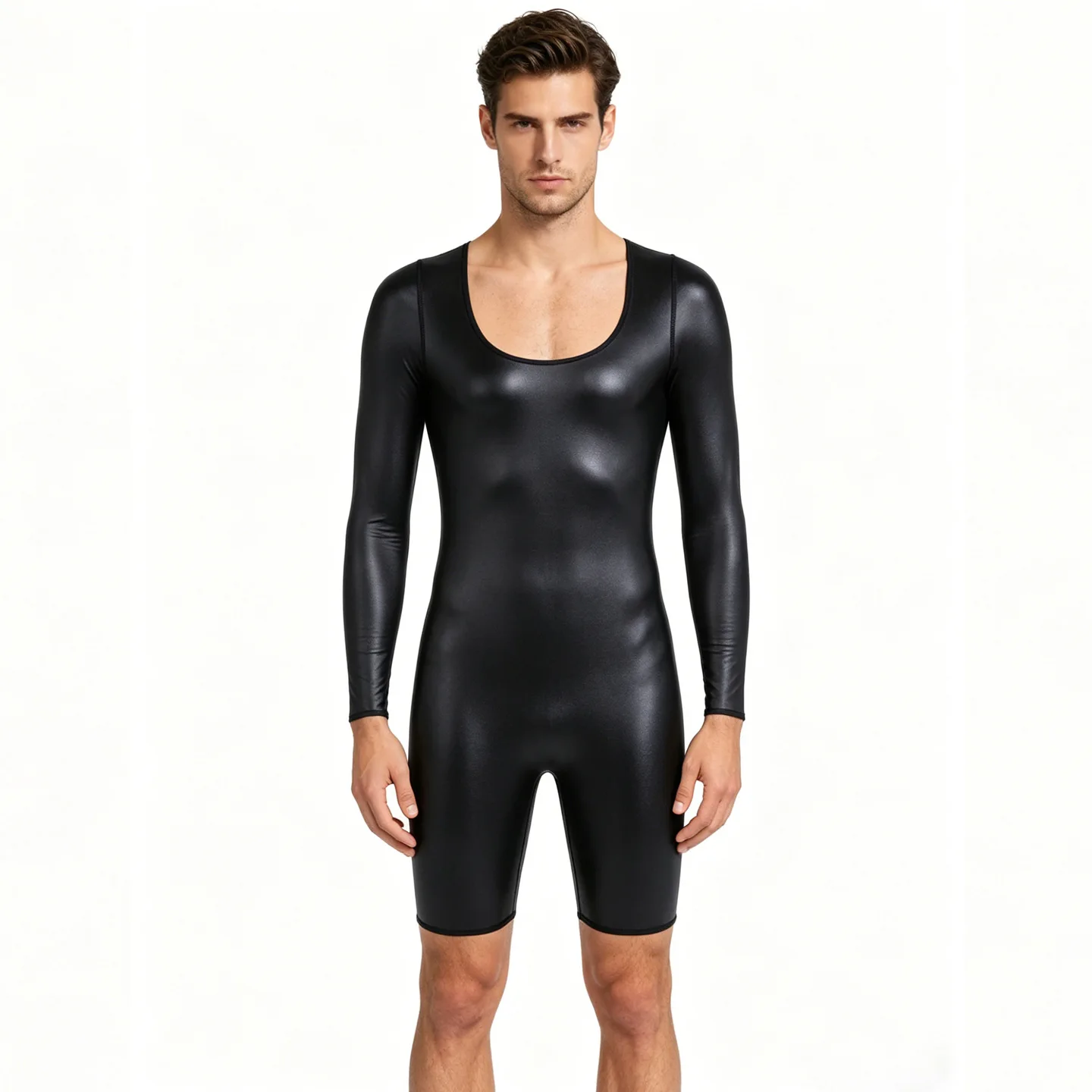 Mens Seamless Tight Body Shaper Long Sleeve Shorts Workout Sports Leather Bodysuit
Mens Seamless Tight Body Shaper Long Sleeve Shorts Workout Sports Leather Bodysuit