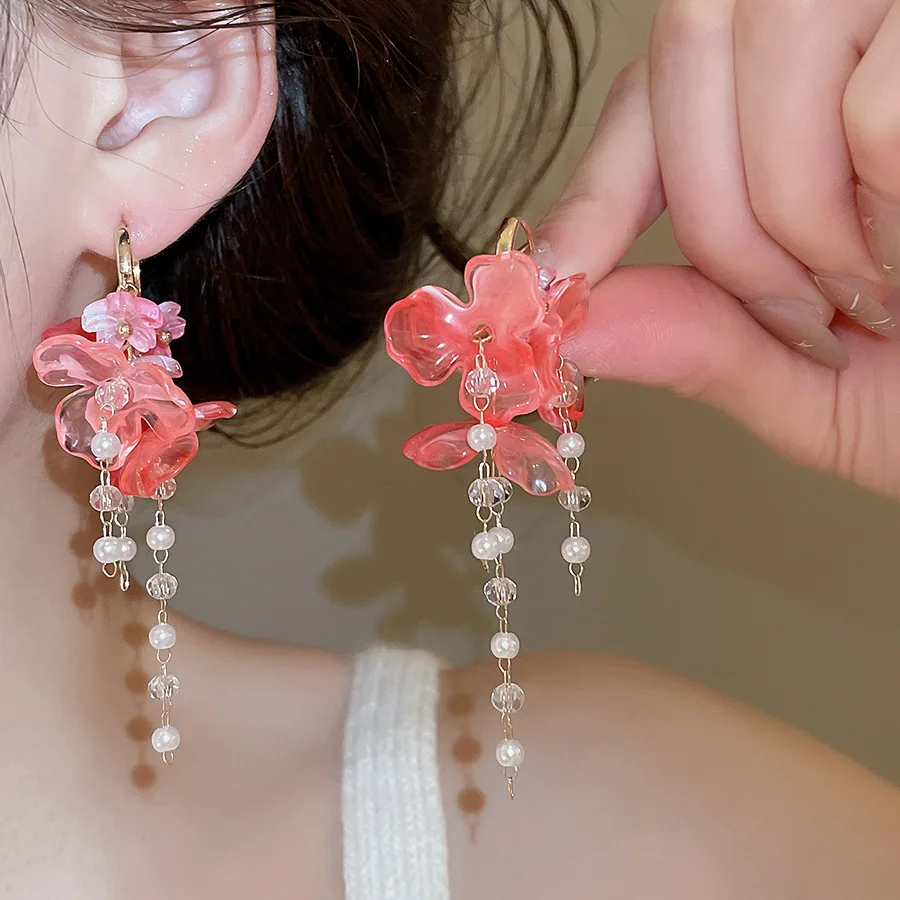 Translucent Resin Flower Drop Earrings for Women Bohemian Imitation Pearl Tassel Pendant Earrings Fashion Jewelry Vacation
Translucent Resin Flower Drop Earrings for Women Bohemian Imitation Pearl Tassel Pendant Earrings Fashion Jewelry Vacation