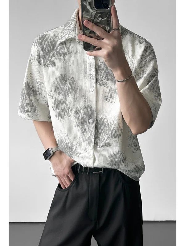 Loose Fit Men's Short Sleeve Shirt Dyed Tie Dye Floral Texture Wrinkle Casual Summer Holiday Large Size High End Feeling Shirt
Loose Fit Men's Short Sleeve Shirt Dyed Tie Dye Floral Texture Wrinkle Casual Summer Holiday Large Size High End Feeling Shirt