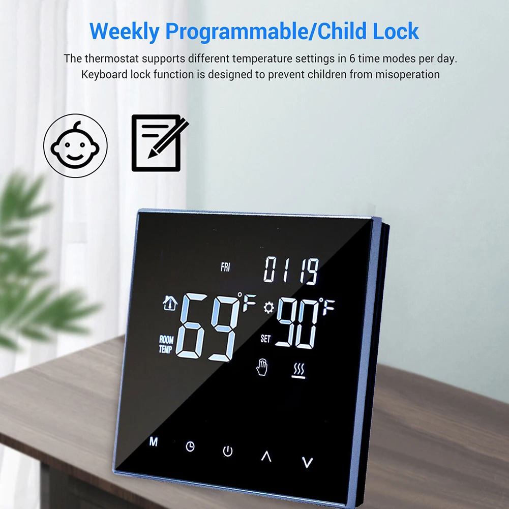 Digital Thermostat Programmable Wifi Wireless Home Room Sensor App Control 86*86*40mm Family Intelligence System
Digital Thermostat Programmable Wifi Wireless Home Room Sensor App Control 86*86*40mm Family Intelligence System