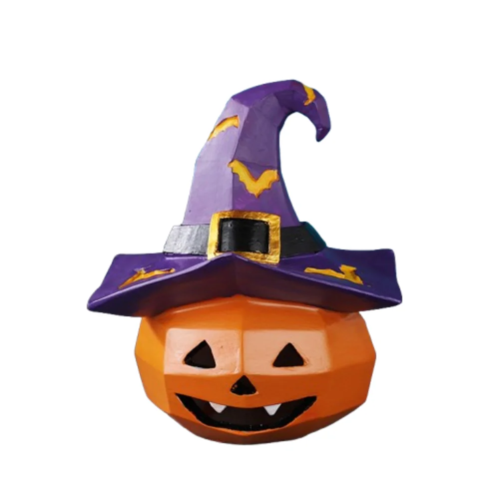 Cartoon Halloween Pumpkin Figurine Resin Crafts Decorative Pumpkin Ghost Ornaments with Hat Festival Pumpkin Statue
Cartoon Halloween Pumpkin Figurine Resin Crafts Decorative Pumpkin Ghost Ornaments with Hat Festival Pumpkin Statue