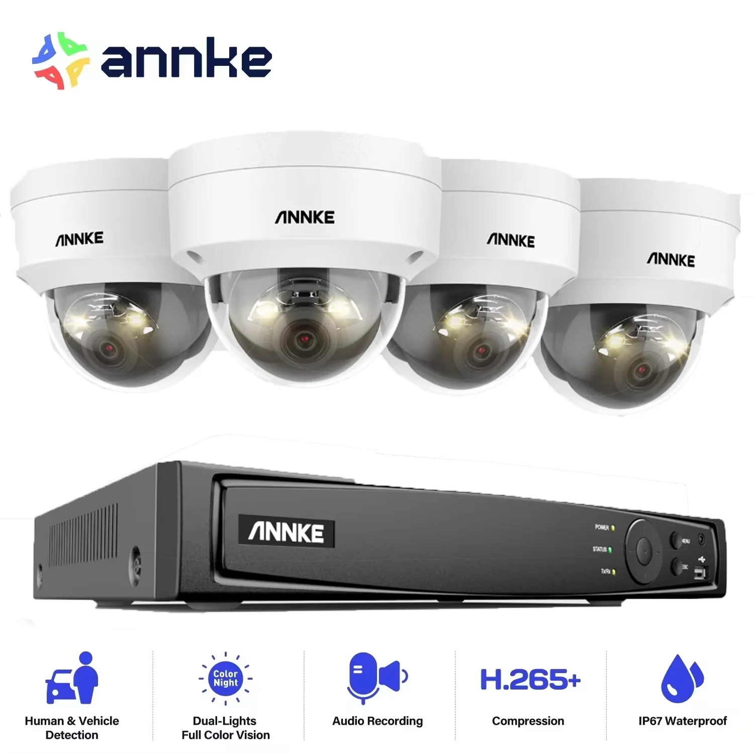 Annke 8CH NVR 12MP камера безопасности POE Smart Dual Light комплект видеонаблюдения для обнаружения человеческих автомобилей H.265 + 12MP система видеонаблюдения
Annke 8CH NVR 12MP камера безопасности POE Smart Dual Light комплект видеонаблюдения для обнаружения человеческих автомобилей H.265 + 12MP система видеонаблюдения