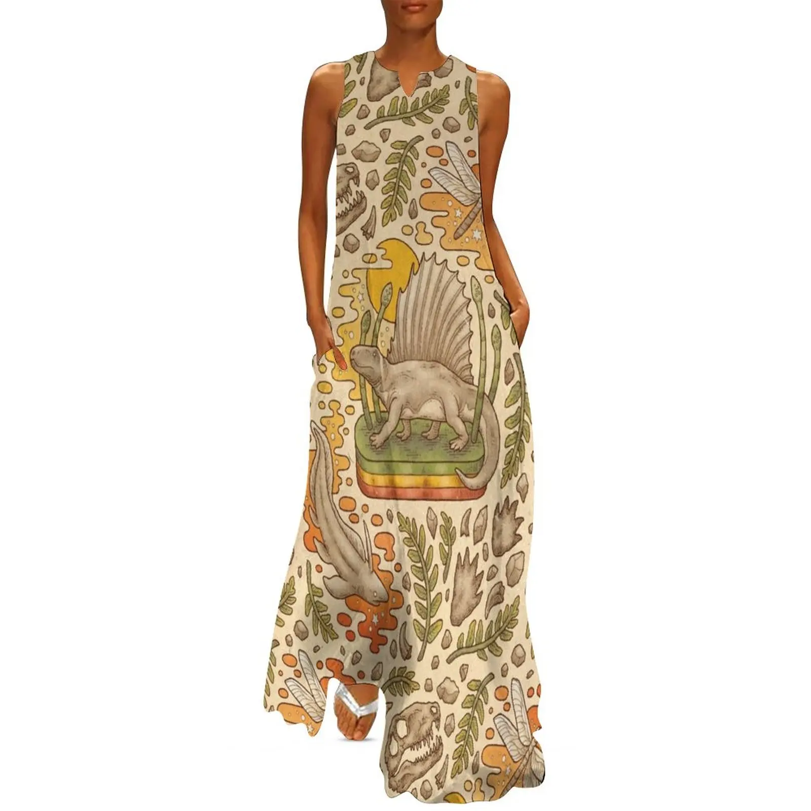 Daydream Dimetrodon Natural History Art Permian Prehistoric Life Long Dress long dresses for women women"s fashion dresses
Daydream Dimetrodon Natural History Art Permian Prehistoric Life Long Dress long dresses for women women"s fashion dresses