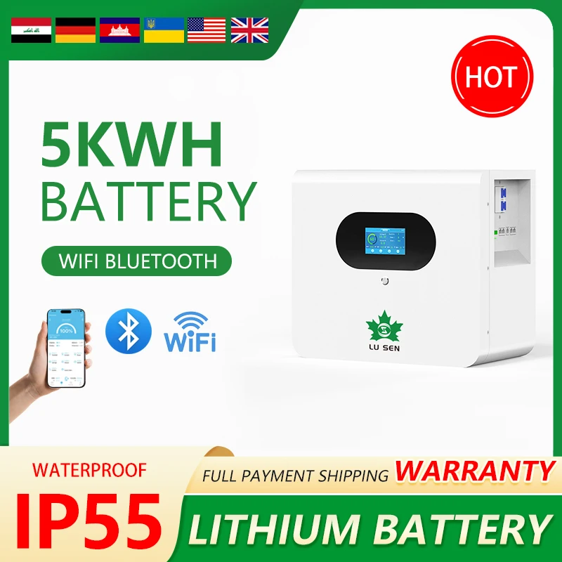 Wall-Mounted 51.2v 10240Wh Solar Home Lifepo4 Energy Storage Battery 200Ah Storage Range for Home Use
Wall-Mounted 51.2v 10240Wh Solar Home Lifepo4 Energy Storage Battery 200Ah Storage Range for Home Use 