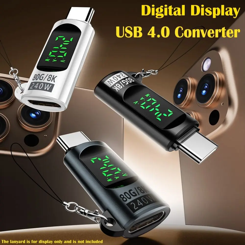 Digital Display Type-C Converter 80Gbps 240W Power Meter Tester Data Transmission intelligent USB4 Adapter Mobile Phone
Digital Display Type-C Converter 80Gbps 240W Power Meter Tester Data Transmission intelligent USB4 Adapter Mobile Phone