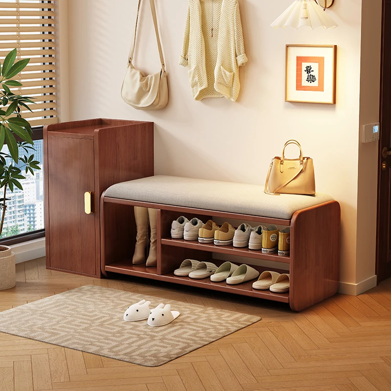 Solid wood shoe change stool door household entrance entrance shoe stool Nordic seat cushion
Solid wood shoe change stool door household entrance entrance shoe stool Nordic seat cushion