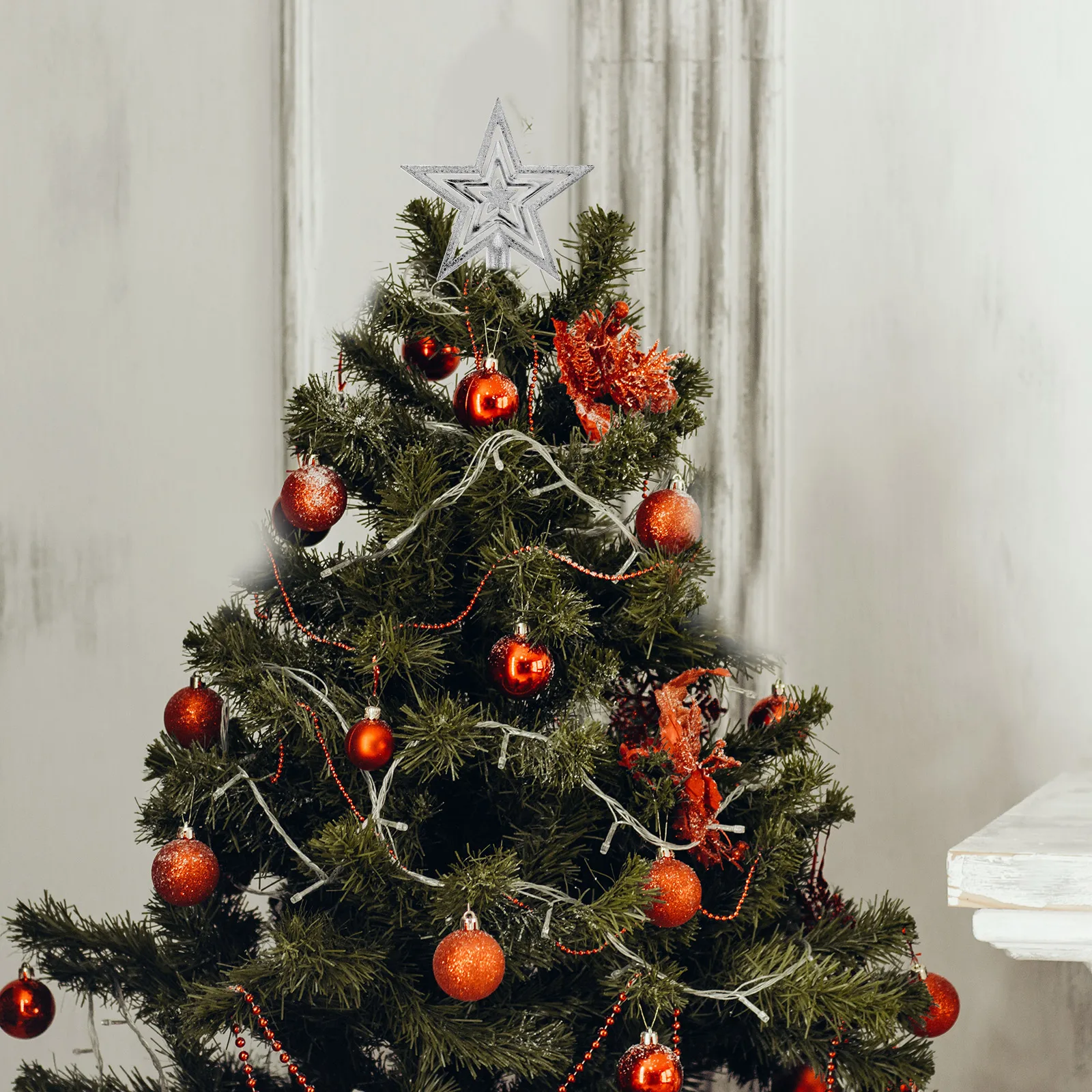 10 Cm Pentagram Ornament Silver Christmas Tree Farmhouse Topper Elegant Hat Decoration Cute Lightweight Modern
10 Cm Pentagram Ornament Silver Christmas Tree Farmhouse Topper Elegant Hat Decoration Cute Lightweight Modern