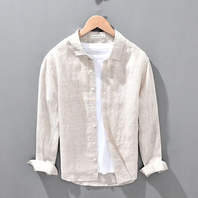 Casual Linen Cotton Blend Long Sleeve Shirt Jacket Thin Outerwear for Men Spring Summer Fashion Urban Style No Pocket Design
Casual Linen Cotton Blend Long Sleeve Shirt Jacket Thin Outerwear for Men Spring Summer Fashion Urban Style No Pocket Design