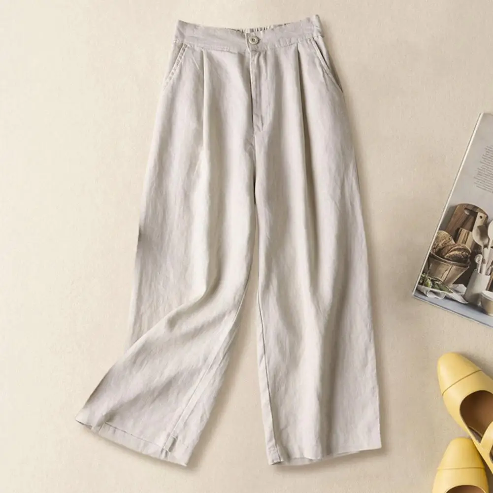 Comfortable Women Pants Versatile Women's Casual Pants Mid-rise Elastic Waist Loose Fit Trousers with Pockets for Office Lady
Comfortable Women Pants Versatile Women's Casual Pants Mid-rise Elastic Waist Loose Fit Trousers with Pockets for Office Lady