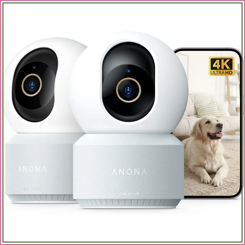 4K UHD Indoor Camera, 360° Pan-Tilt, Auto-Tracking, Person/Pet/Crying Detection, Wi-Fi 6, 2 Pack
4K UHD Indoor Camera, 360° Pan-Tilt, Auto-Tracking, Person/Pet/Crying Detection, Wi-Fi 6, 2 Pack