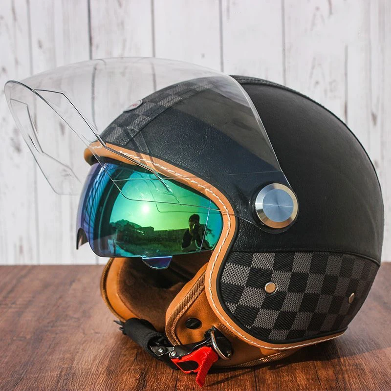 Double Striation Original Motorcycle Helmet Men Lightweight Moto Biker Retro Open Face Helmet Motorcyclist Safety Jet Helmet DOT
Double Striation Original Motorcycle Helmet Men Lightweight Moto Biker Retro Open Face Helmet Motorcyclist Safety Jet Helmet DOT
