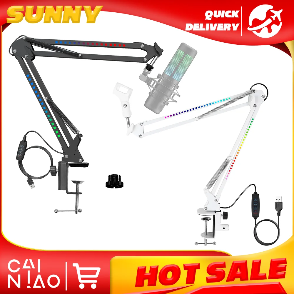 Microphone bracket RGB Microphone Arm Stand with RGB Light Rotatable Suspension Boom Scissor Stand for SM7B MV7 Gaming
Microphone bracket RGB Microphone Arm Stand with RGB Light Rotatable Suspension Boom Scissor Stand for SM7B MV7 Gaming