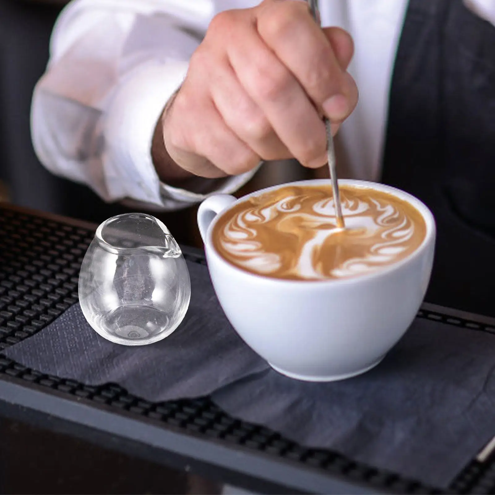 4Pcs Stylish Small Glass Creamer Pitcher 20Ml Pourer for Coffee Cappuccino Tea Camping Picnic Kitchen Serving
4Pcs Stylish Small Glass Creamer Pitcher 20Ml Pourer for Coffee Cappuccino Tea Camping Picnic Kitchen Serving