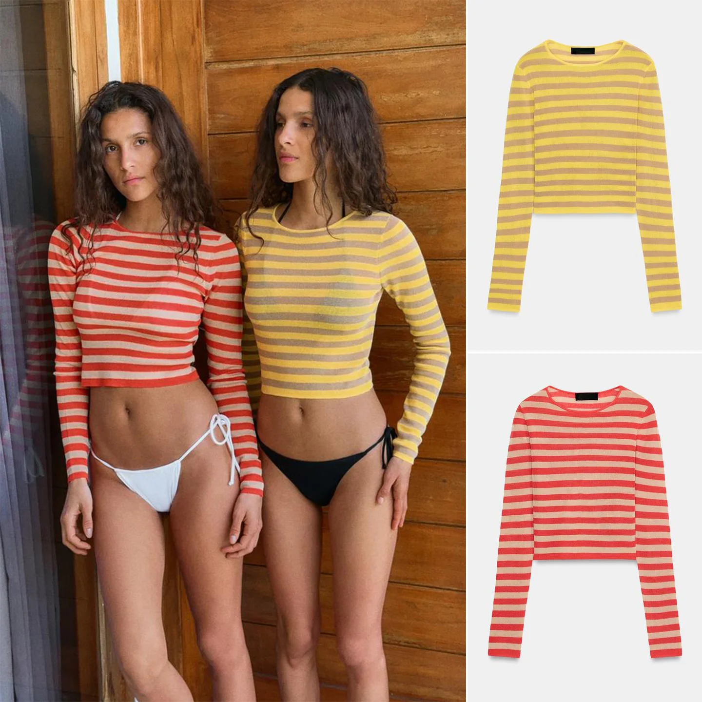Spring Summer New Street Style Women's Slim Fit Long Sleeve round Neck Striped Short T-Shirt Top Polyester Fiber Casual Wear
Spring Summer New Street Style Women's Slim Fit Long Sleeve round Neck Striped Short T-Shirt Top Polyester Fiber Casual Wear