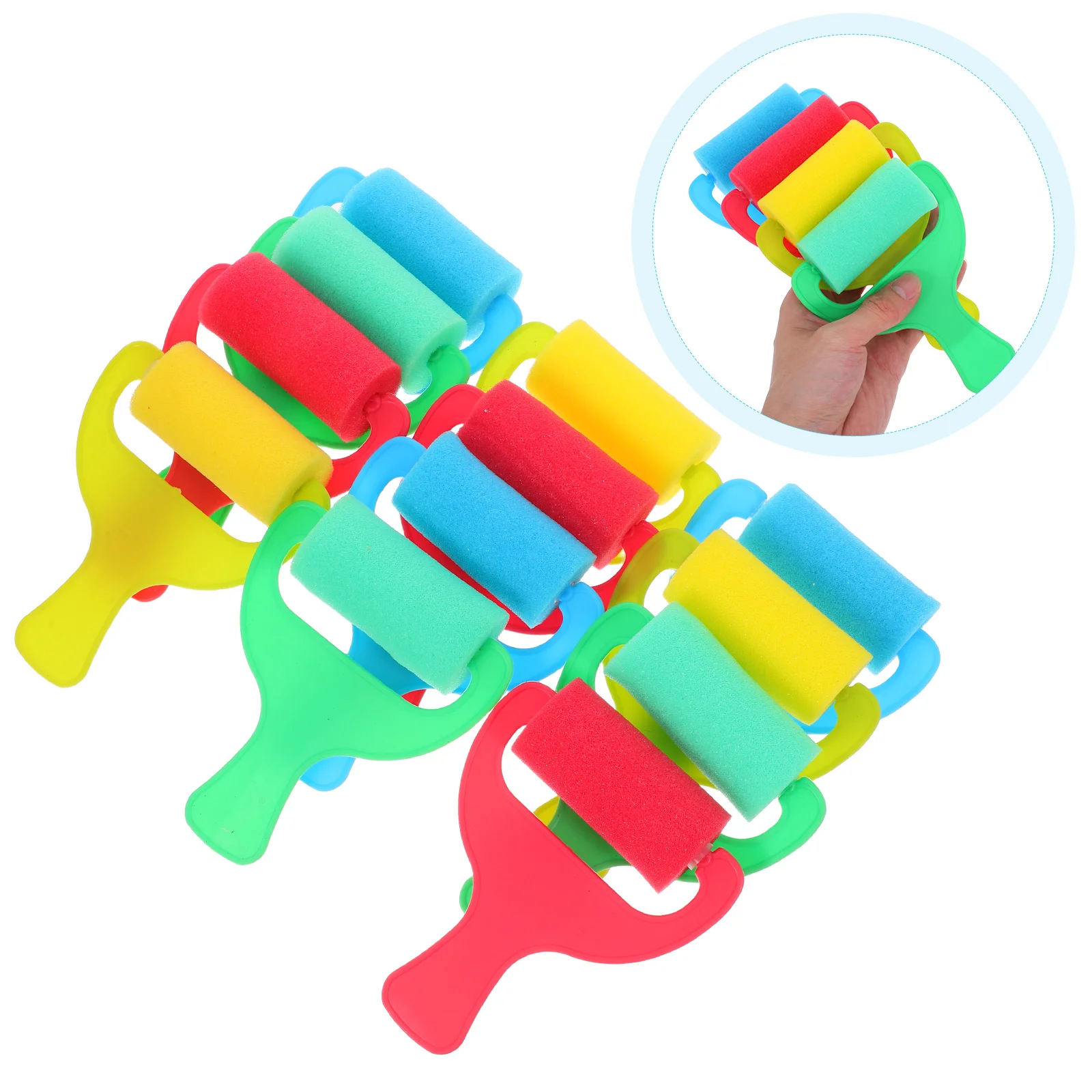 12 Pcs Roller Brush Sponge Brushes for Rollers Sponges Plastic Accessories Kids Child Painting Tool Set Art Painted Tool DIY
12 Pcs Roller Brush Sponge Brushes for Rollers Sponges Plastic Accessories Kids Child Painting Tool Set Art Painted Tool DIY