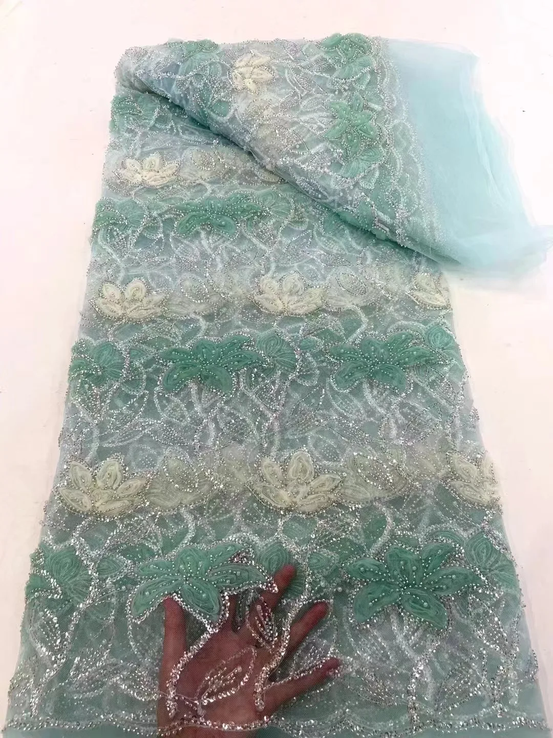 Latest African Net Lace Fabric 3D Flower Material Embroidery Tulle French Mesh Lace Fabric With Sequins For Wedding Latest
Latest African Net Lace Fabric 3D Flower Material Embroidery Tulle French Mesh Lace Fabric With Sequins For Wedding Latest