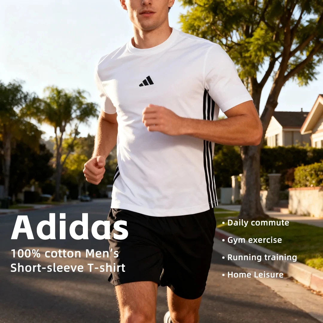 Adidas Men's Short-Sleeved Sportswear Running Fitness Fashion Casual Round Neck Pure Cotton Breathable T-Shirt Jy8563
Adidas Men's Short-Sleeved Sportswear Running Fitness Fashion Casual Round Neck Pure Cotton Breathable T-Shirt Jy8563