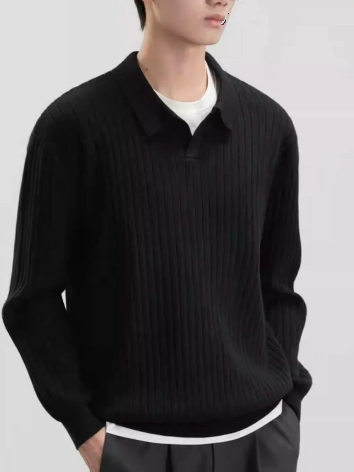 Удобный, приятный для кожи мужской вязаный свитер однотонного цвета, базовый слой, корейский стиль, с длинными рукавами, осенняя новинка, черный...
Удобный, приятный для кожи мужской вязаный свитер однотонного цвета, базовый слой, корейский стиль, с длинными рукавами, осенняя новинка, черный...