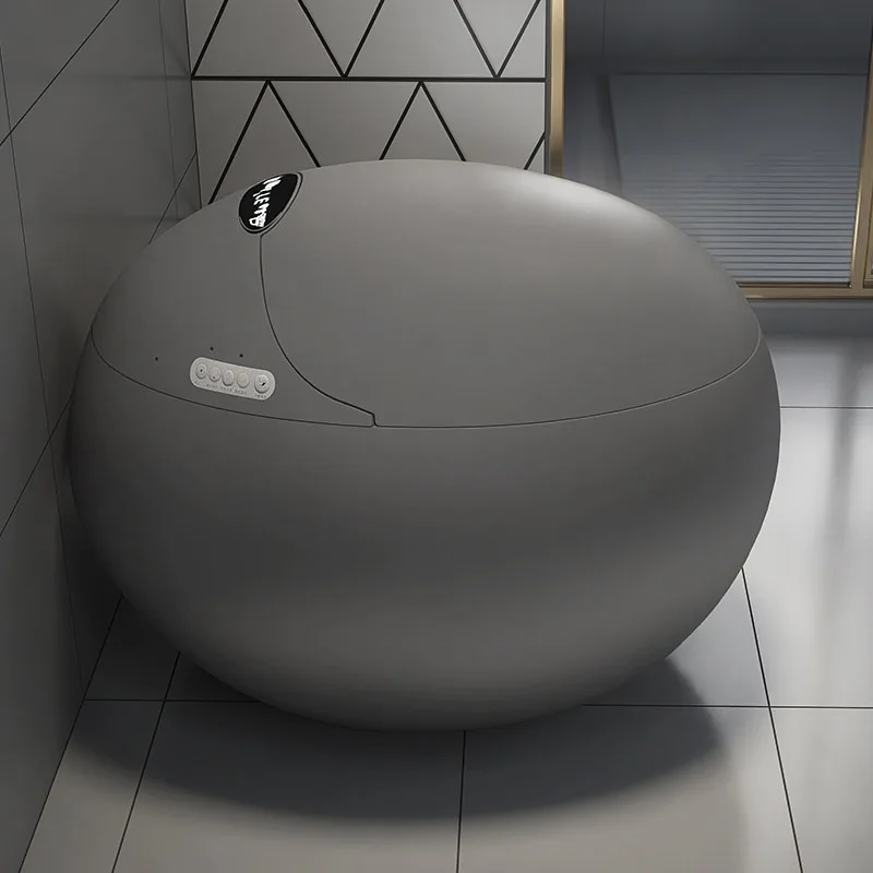 Gun gray round egg-shaped light smart toilet automatic induction butt washing color creative toilet
Gun gray round egg-shaped light smart toilet automatic induction butt washing color creative toilet