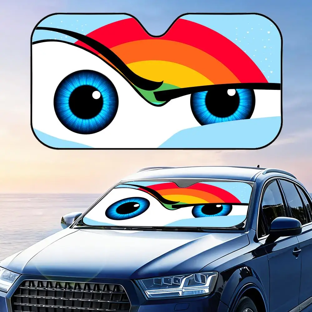 Rainbow Design Sun Visor Aluminum Foil Windshield Sunshade with Reflective UV Block Heat Insulation, Foldable Universal Fit
Rainbow Design Sun Visor Aluminum Foil Windshield Sunshade with Reflective UV Block Heat Insulation, Foldable Universal Fit