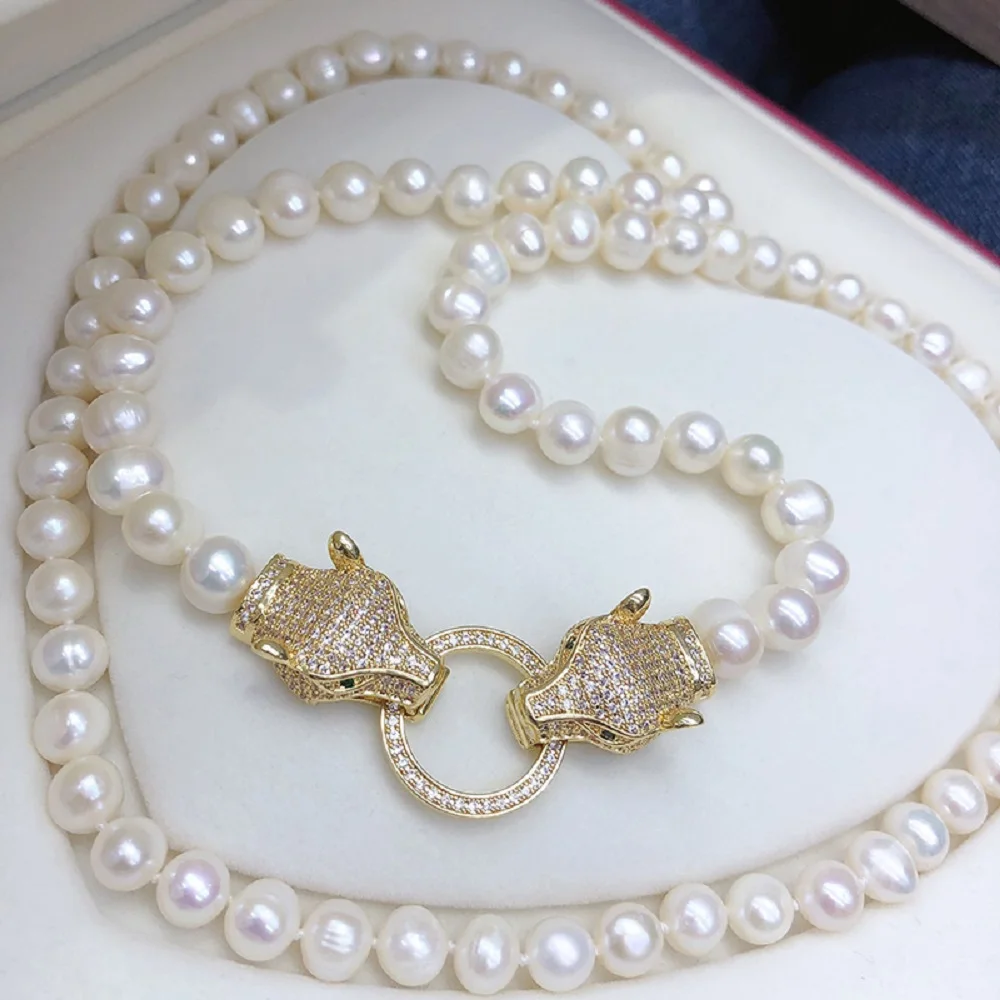 Double leopard head pearl necklace AAA 8-9mm natural South Sea pearl necklace 925s atmospheric versatile long 80cm
Double leopard head pearl necklace AAA 8-9mm natural South Sea pearl necklace 925s atmospheric versatile long 80cm