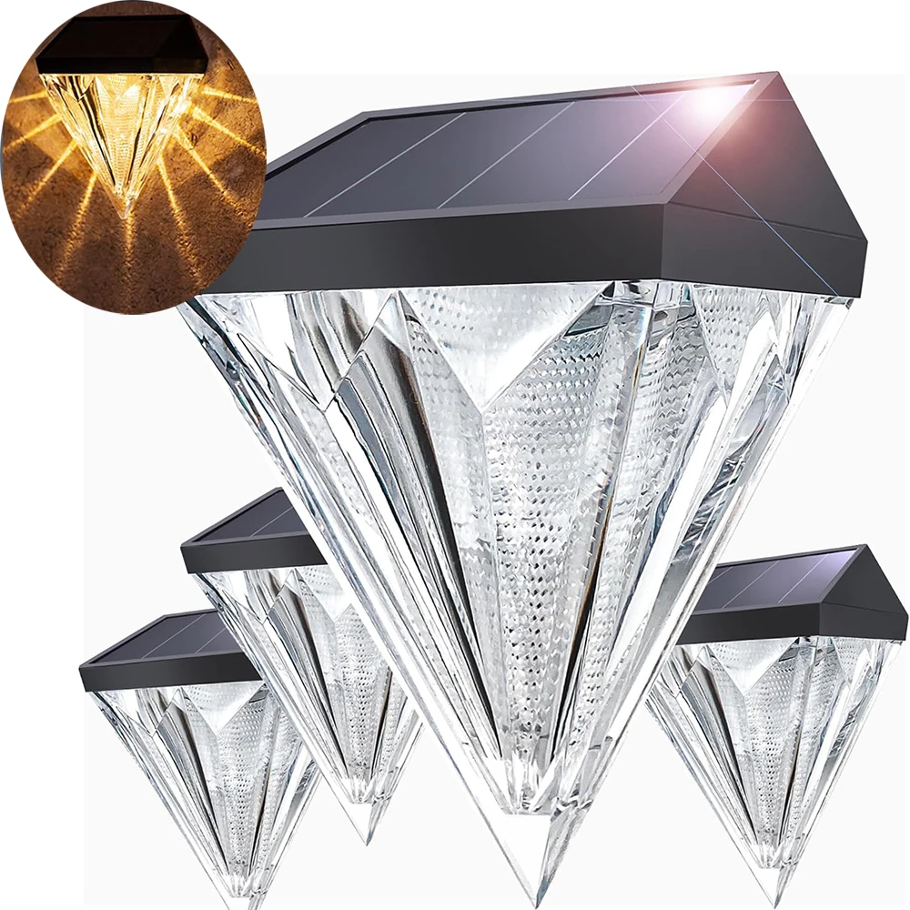 Solar Fence Lights Outdoor Garden Diamond Solar LED Wall Light IP65 Waterproof Garden Step Light for Terraces Railings
Solar Fence Lights Outdoor Garden Diamond Solar LED Wall Light IP65 Waterproof Garden Step Light for Terraces Railings