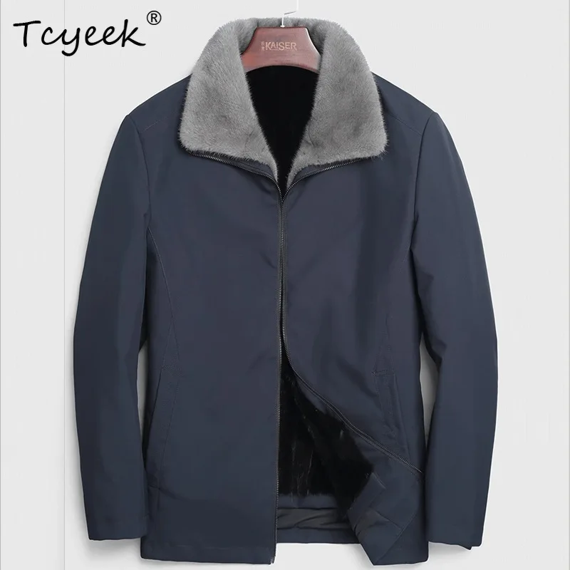 Tcyeek Мужская куртка из натурального норкового меха средней длины, зимняя одежда, теплые мужские пальто, новые пальто, воротник из норкового меха 2025
Tcyeek Мужская куртка из натурального норкового меха средней длины, зимняя одежда, теплые мужские пальто, новые пальто, воротник из норкового меха 2025
